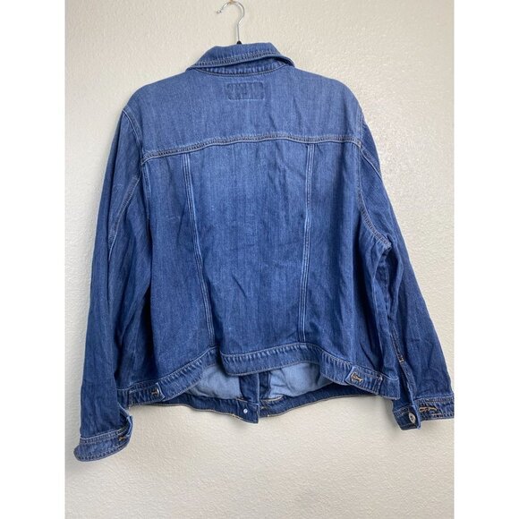 Torrid Blazer Blue Jean‎ Jacket Womens Plus size 3X Denim Classic Closet staple - Picture 2 of 14